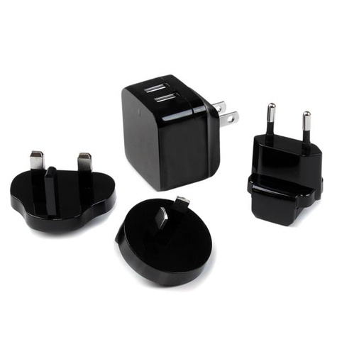 STARTECH 2-poorts USB-lader - hoog vermogen (17 W / 3,4 A) - reislader (internationaal) - Netspanningsadapter - 17 Watt - 3.4 A