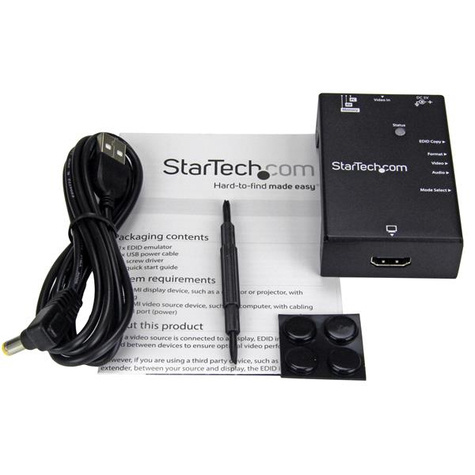 STARTECH ]EDID Emulator voor HDMI Displays - Copy Extended Display Identification Data - 1080p - EDID lezer/ schrijver - HDMI - zwart