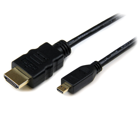 STARTECH STARTECH 1m High Speed HDMI Kabel met Ethernet - HDMI naar HDMI Micro - 1 m - zwart