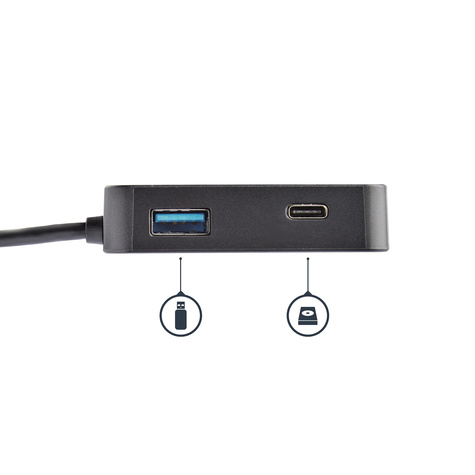 STARTECH USB C Multiport Adapter, USB-C Travel Dock met 4K HDMI Video, Gigabit Ethernet, USB 3.0 Hub (1x USB-A 1x USB-C)