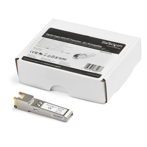 STARTECH SFP transceiver module - koper - 1000BASE-T - Cisco GLC-TE compatibel - hoge temperaturen (GLCTEST)
