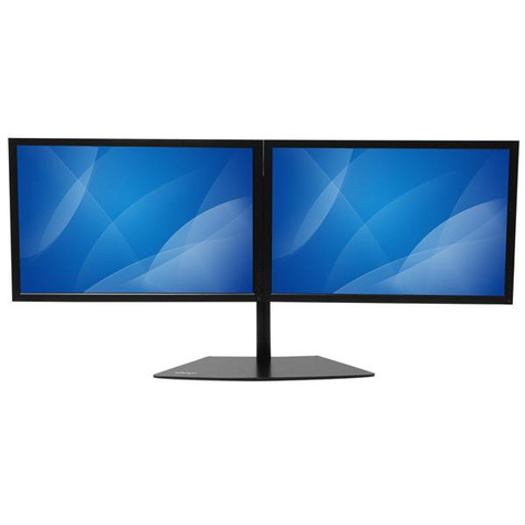 STARTECH Dual monitor arm - horizontaal - zwart - staal  aluminium - standaard voor schermen tot 24" - Stand - instelbare arm