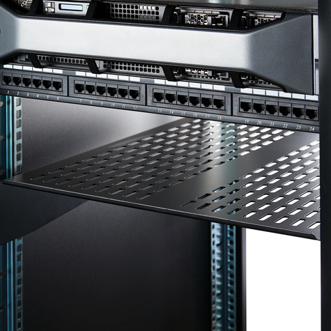 STARTECH 2U 22inch ventilerende plank - rack monteerbaar - Vaste Plank Serverrack Serverkast - 22kg - Rackplank