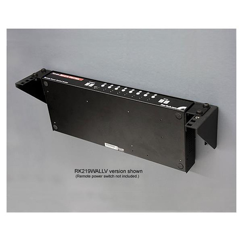 STARTECH 1U 19 inch Serverrack Staal Beugel Verticale Wandmontage - Bevestigingsbeugel - monteerbaar aan muur - zwart - 1U - 19"