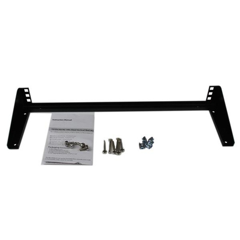STARTECH 1U 19 inch Serverrack Staal Beugel Verticale Wandmontage - Bevestigingsbeugel - monteerbaar aan muur - zwart - 1U - 19"