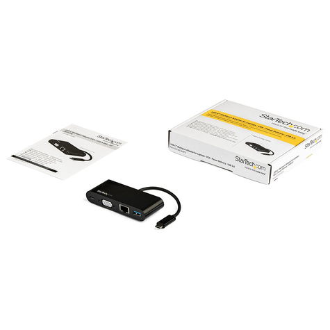 STARTECH USB-C VGA multiport adapter - Power Delivery (60W) - USB 3.0 - GbE - USB C Adapter voor Mac, Windows, Chrome OS