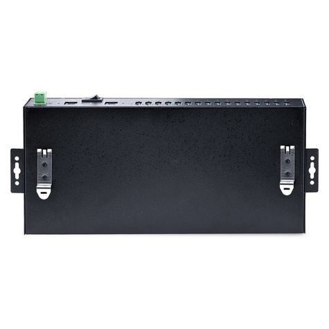 STARTECH 16-Port Industrial USB 3.0 Hub 5Gbps, Metal, DIN/Surface/Rack Mountable, ESD Protection, Terminal Block Power