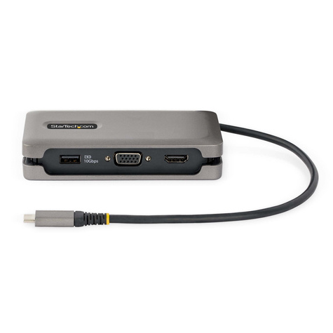 STARTECH USB-C Multiport Adapter, HDMI/VGA, 4K 60Hz Video, 3-Port USB Hub, 100W Power Delivery Pass-Through