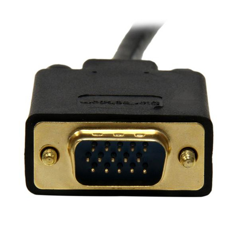 STARTECH 3 m lange Mini DisplayPort-naar-VGA-adapterconverterkabel ? mDP naar VGA 1920x1200 - zwart - Videoconverter - VGA - DisplayPort - zwart