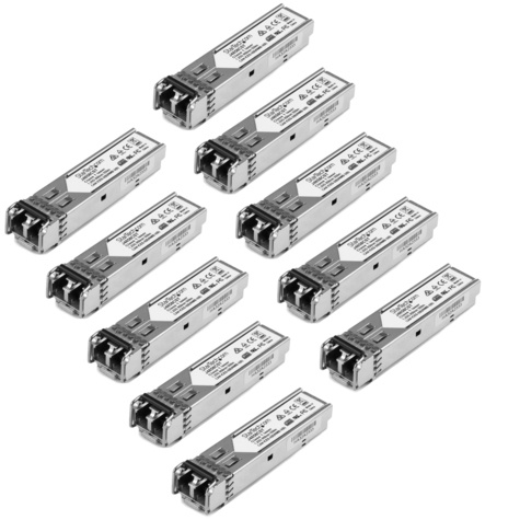 STARTECH Gigabit Fiber SFP Transceiver Module - HP J4858C Compatibel- MM LC met DDM - 550m - 1000Base-SX - 10 stuks - SFP
