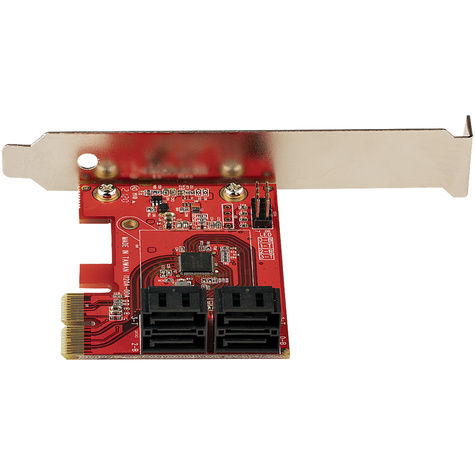 STARTECH 4 Port SATA PCIe Kaart, PCI Express SATA Uitbreidingskaart, 6Gbps, Low/Full Profile, Stacked SATA Connectors
