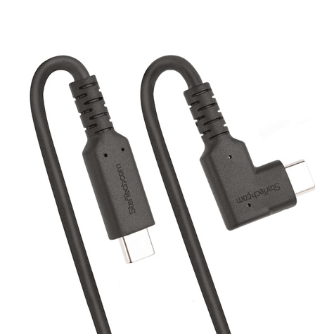 STARTECH 6ft (2m) Rugged Right Angle USB-C Cable, USB 3.2 Gen 1 (5 Gbps), USB C to C Data Transfer Cable, 4K 60Hz DP Alt Mode