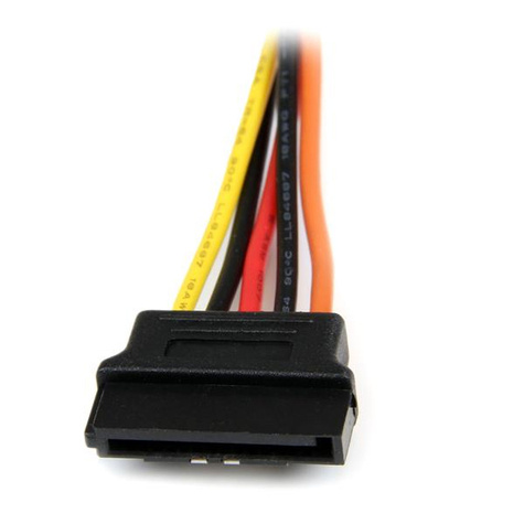 STARTECH 15 cm vastklikkende SATA voeding-Y-splitterkabeladapter - M/F - Splitser voor stroom - SATA-voeding (M) naar SATA-voeding (V)