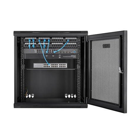 STARTECH 12U 19" Wandmonteerbaar Netwerk Cabinet, Diepte 40cm (16"), Afsluitbaar IT Rack voor Netwerk Switch/Apparatuur