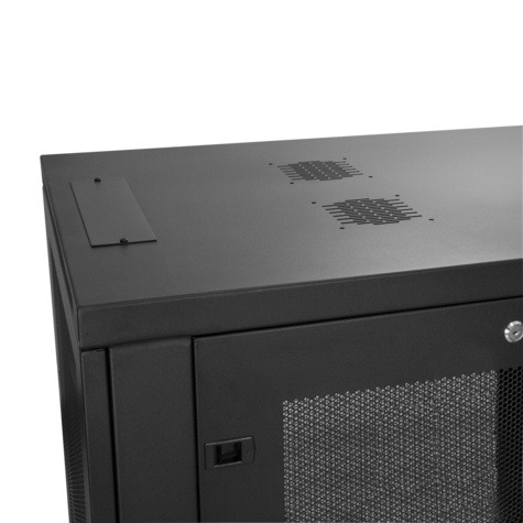STARTECH 19in 18U Server Rack Cabinet - 4-Post, Verstelbare Diepte 5 tot 76cm (2" - 30"), Rack Behuizing voor Netwerk Apparatuur