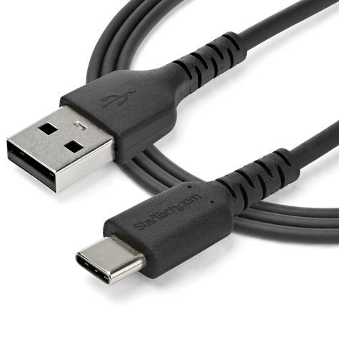 STARTECH 1m USB A naar USB C Lader Kabel, Rugged Fast Charge  Sync USB 2.0 naar USB Type C Data Kabel