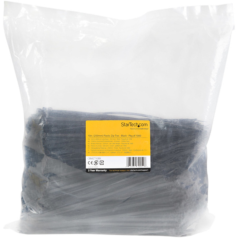 STARTECH 10" Cable Zip Ties UL Listed 1000 Pack