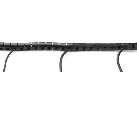 STARTECH 2,5 m kabelhoes - spiraal - inclusief kabelklem - 45 mm diameter - zwart (CMSCOILED4) - Omhulselkit voor kabel - zwart - 2.5 m