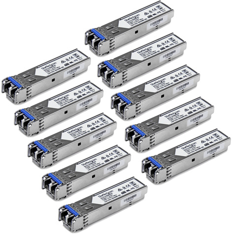 STARTECH Cisco GLC-LH-SMD compatibel SFP Transceiver module - 1000BASE-LX/LH - 1000 Mbps (1 Gbps) - SM MM glasvezel LC -10 km- 10 stuks
