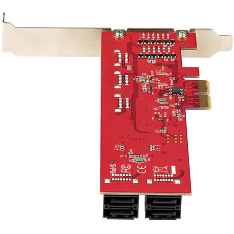STARTECH SATA PCIe Kaart, 10 Port PCIe SATA Uitbreidingskaart, 6Gbps, Low/Full Profile, Stacked SATA Connectors