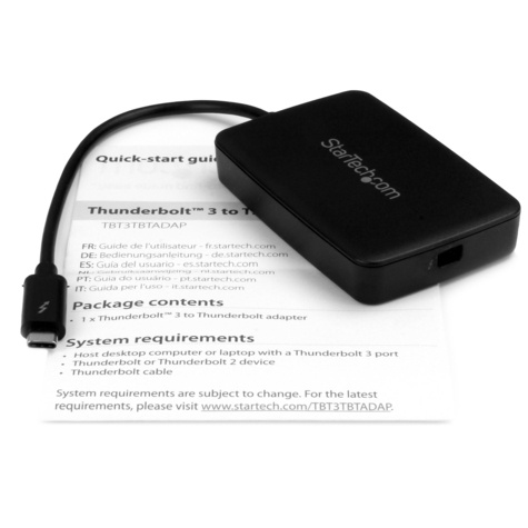 STARTECH Thunderbolt 3 naar Thunderbolt 2 Adapter, TB3 Laptop naar TB2 Schermen  Apparatuur, Thunderbolt 2 20Gbps of Thunderbolt 1 10Gbps Converter