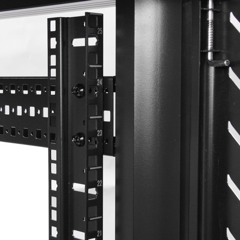 STARTECH 32U 19" Server Rack Cabinet, Verstelbare Diepte 15,2 - 81,2cm (6-32"), Flat Pack, Vergrendelbare 4-Post Server Kast voor Netwerk/Data/AV Apparatuur