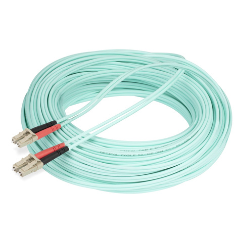 STARTECH 25m (82ft) LC/UPC to LC/UPC OM4 Multimode Fiber Optic Cable, 50/125µm LOMMF/VCSEL Zipcord Fiber, 100G Networks