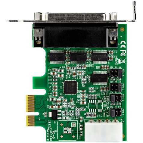 STARTECH 4 Port PCI Express RS232 Seriële Kaart, PCIe RS232 Serial Host Controller Kaart, PCIe naar Serial DB9 Adapter Kaart