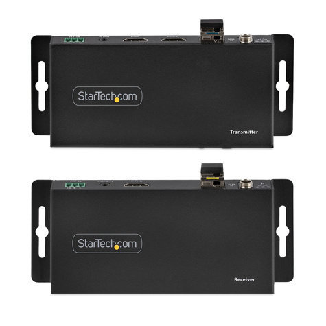STARTECH 4K HDMI over Fiber Extender Kit, 4K 60Hz up to 3300ft/1km (Single Mode) or 1000ft/300m (Multimode) LC Fiber Optic
