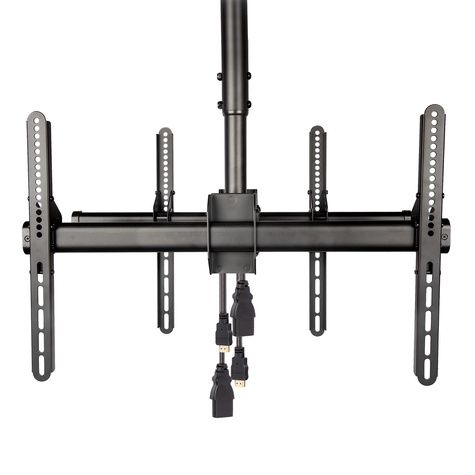 STARTECH Dual Plafond TV Beugel, Dual Back-to-Back TV Ophangbeugel, Verstelbare Telescopische Verticale Arm (1m tot 1,5m)