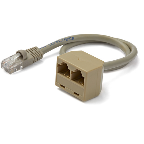 STARTECH 2-naar-1 RJ45 splitter adapterkabel - F/M - Netwerksplitser - RJ-45 (M) naar RJ-45 (V)
