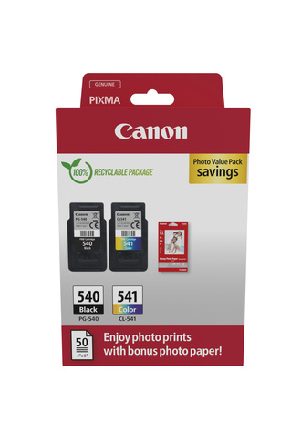 Canon Canon Tinte PG-540/CL-541 5225B013 2er Multipack (BK/Color) inkl. Fotopapier