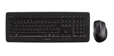 Cherry Cherry DW 5100 - Desktop set - Wireless - AZERTY - Black