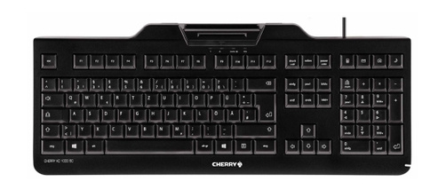 Cherry Cherry KC 1000 SC - Keyboard - Corded - AZERTY - Black