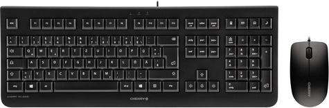 Cherry DC 2000 - Desktop set - Corded - AZERTY - Black