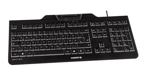 Cherry KC 1000 SC - Keyboard - Corded - AZERTY - Black