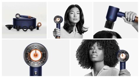 Dyson Supersonic Straight + Wavy Blue/Copper