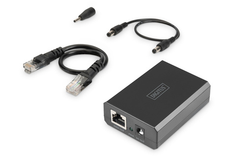 DIGITUS Gigabit Ethernet PoE-splitter, 802.3af/at/bt Uitgangsspanning: 12V/4.2A, 24V/2.1A, 50W