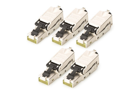 DIGITUS CAT 6A Field Termination Plug, STP, dust cap, TIA 568-A,B,Profinet, 5 pcs.