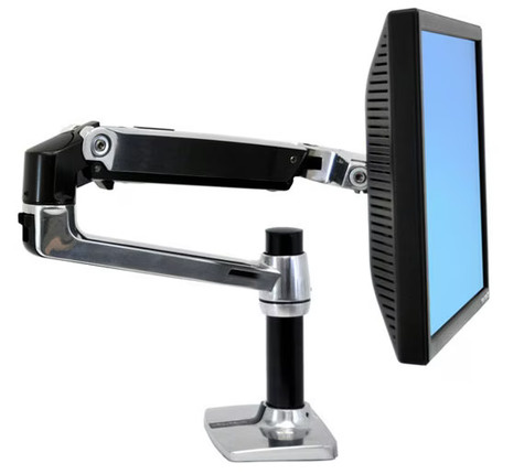 Ergotron LX Desk Monitor Arm - 1 Monitor - max 34 inch - Polished Aluminum