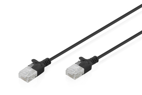 DIGITUS Patchkabel CAT 6 U-UTP Slim 5m Zwart