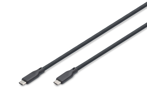 DIGITUS DIGITUS USB 4.0 aansluitkabel type C-C siliconen st/st 1m zwart