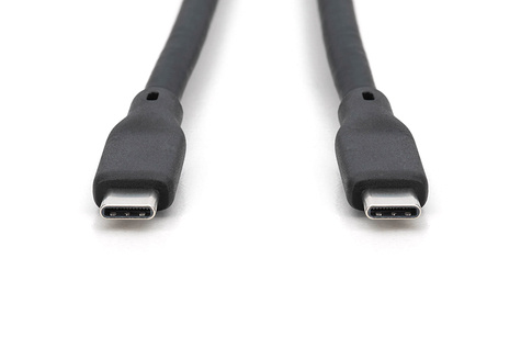DIGITUS USB 4.0 aansluitkabel type C-C siliconen st/st 1m zwart