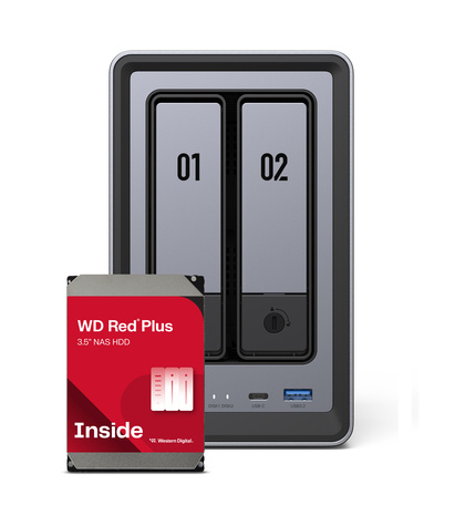 Ugreen Ugreen ***BUNDEL*** DXP2800 2Bay 8TB NAS met 2x 4TB Seagate IW