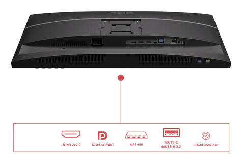 AOC 27- UHD- 60HZ- 400NITS- HAS- ANTIBL (HW)- DOCKING- PD:90W- 2X2WSPEAKERS