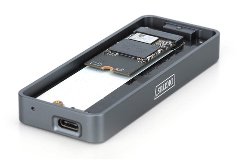 DIGITUS USB-behuizing voor harde schijf, extern, NVMe 20Gbps, USB3.2 Gen 2x2, aluminium, gereedschap