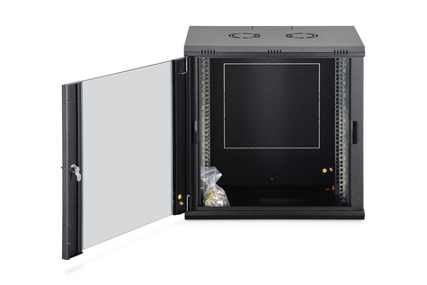 DIGITUS 12U wandbehuizing, Dynamic-N 600 x 450 mm, ongemonteerd, zwart