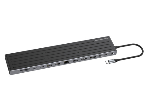 CONCEPTRONIC CONCEPTRONIC 14-in-1 MST Docking Station USB 3.2 Gen 1 - HDMI x 2 - DP - GbE LAN - USB-A 5Gbps x 3 - USB-C 5Gbps x 2 - SD - TF/MicroSD - 3.5m