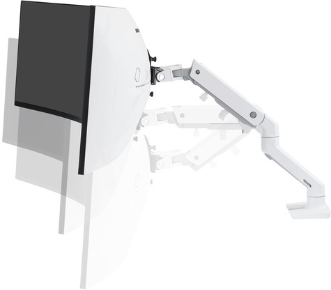 Ergotron HX Series Desk Monitor Arm - Pivot - Max 19Kg - up to 49inch -  white