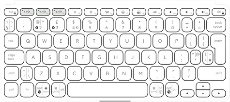 Logitech Keys-To-Go 2 Pale Grey US INT'L QWERTY